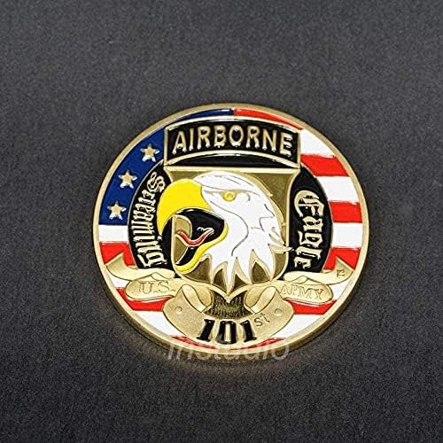 U s vojska 101 Zrakoplovna divizija Komemorativna kovanica sretno zlatnici u stranoj valuti Kolekcija kolekcija navijača