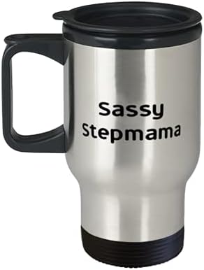 Sassy Mapmama Putnička šalica, maćeha prisutna od kćeri, prekrasna šalica za putničku kavu za mamu