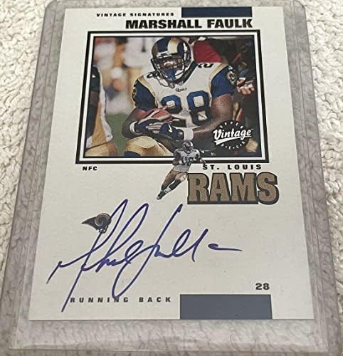 Marshall Faulk certificirani autogram Rams 2001 Upper Deck Vintage Signature Card - Nepotpisane nogometne kartice