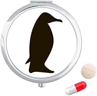 Crni pingvin sa slikom životinje Futrola za tablete džepna kutija za pohranu lijekova spremnik za doziranje