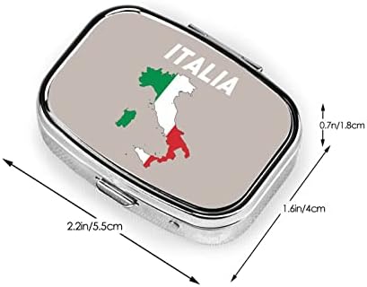 Italia Italija talijanska zastava kvadratna mini tableta kutija Metal Medicine Organizator Prijateljska prijenosna tableta