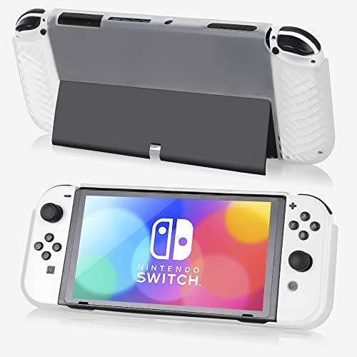 Findway Switch OLED futrola kompatibilna s Nintendo prekidačem za poklopce za poklopce meka TPU Crystal Clear Transparent