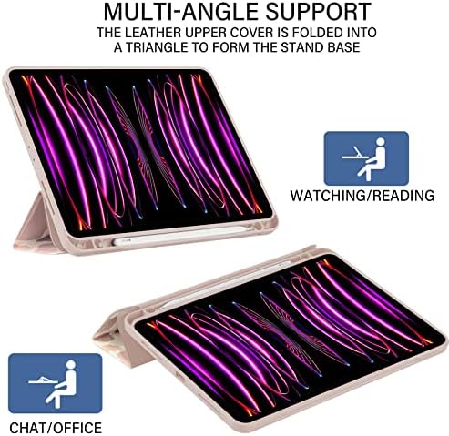 Deokke kompatibilan s iPad Pro 12,9 inčnim futrolom, 6./5./4./3. gen s držačem olovke, TPU povratni slučaj, automatsko spavanje/pokrivač