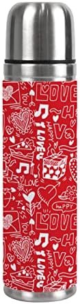 Vantaso Valentinovo Rođendanska srca Crvena izolirana vakuumska tikvica Sportska izolacija SUPA PUT SHOP 500 ml 17 oz za