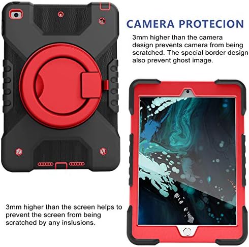 Lvshang tablet tablet tablet tablet za iPad 10.2 2019/2020, djeca izdržljivi zaštitni poklopac otporan na udarce, sa sklopivim