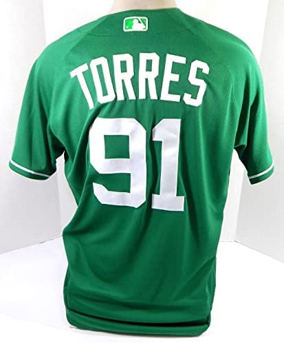 2020. Detroit Tigers Torres 91 Igra izdana Green Jersey St Patricks Dan 44 97 - Igra Korištena MLB dresova