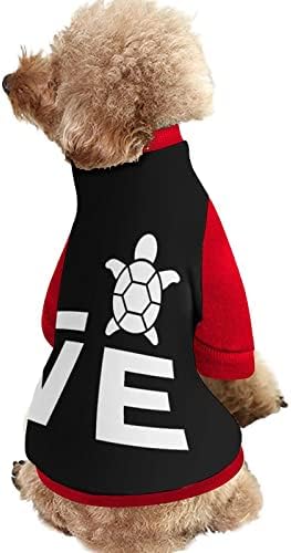 Smiješne zvijezde volim kornjače za tiskanje kućnih ljubimaca s kombinezonom pulovera za runo za pse mačke s dizajnom