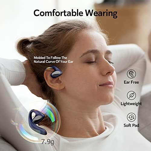 CIODAT Otvorene slušalice, istinske bežične Bluetooth ušice i bežične uši