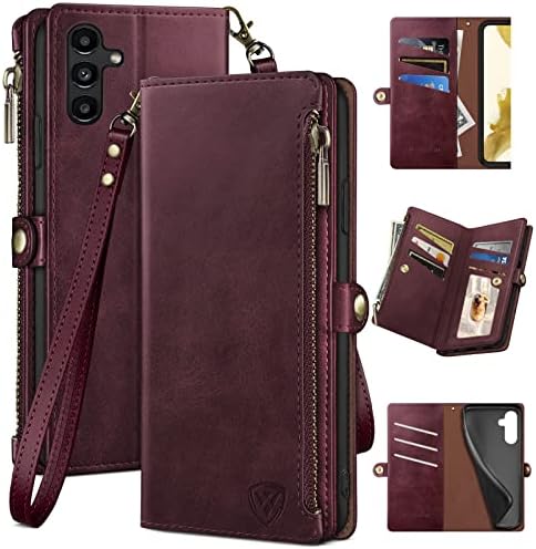 XcaseBar za Samsung Galaxy A13 5G torbica-novčanik na munje 【Zaključavanje RFID】 Nositelj kreditne kartice, flip-imenik-folio