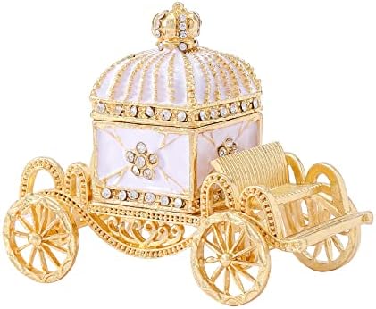 IngBear FIGURINE FIGURINE ZLATNIH CRANOVE Zgloba, jedinstveni poklon za Majčin dan, ručno obložena kutija za nakit s emajliranim