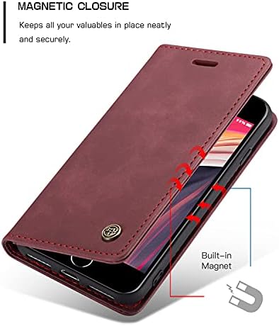 Torbica-novčanik UEEBAI za iPhone SE 2022 5G /iPhone 7/iPhone 8/iPhone SE 2020, torbica od umjetne kože premium klase, starinski