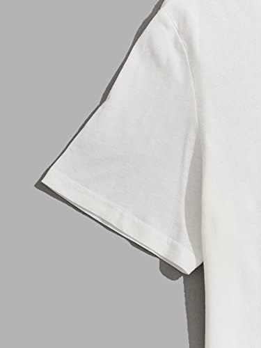 Gorglitter Muška odjeća 2 komada Grafičko slovo majice kratkih rukava SweatString Sweatpants Jogger setovi