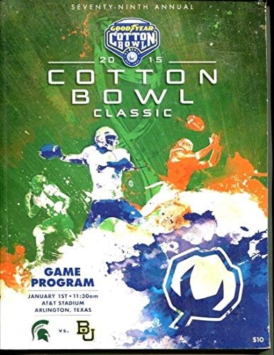 2015 Program Cotton Bowl Michigan State V Baylor 1/1 AT&T stadion EX 40697 B2 - Koledž programi