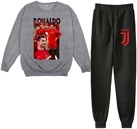 Viushe Kids Crewneck Tracksuit Cristiano Ronaldo Pulover Sweatsuit 2 komada odjeća vrhovi i hlače za dječake postavljene