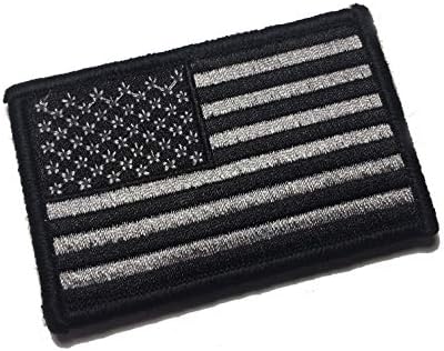 3 x 2 inča crna i siva američka američka patriotska zastava izdržljiva američka moralna uniformna flastera
