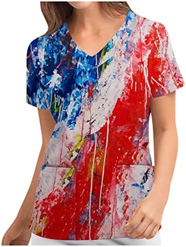 Top majica za dame ljetna jesenska odjeća modni Top s kratkim rukavima i grafičkim izrezom u obliku slova U za uredski rad