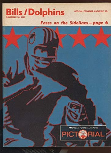 16. studenog 1969. AFL program Miami Dolphins na Buffalo Bills EXMT - NFL programi
