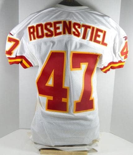 1998. Kansas City Chiefs Rosenstiel 47 Igra izdana White Jersey 44 DP33221 - Nepotpisana NFL igra korištena dresova