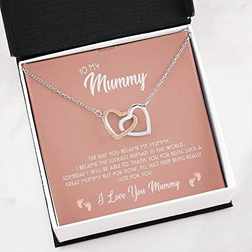 Personalizirani poklon nakita - Zauvijek ljubavna ogrlica, Dan prvih majki poklon od bebe, do moje ogrlice za mamu, ogrlicu