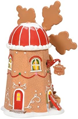 Odjel 56 North Pole Village Gingerbread Cookie Mill Animirana Lit zgrada, 7,64 inča, višebojni i seoski dodaci Streetbread