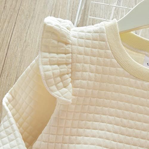Patpat Toddler Girl Twishirts pulover košulje za pocrtavanje jeseni zimski dugi rukavi ruffle vrhovi 18m-6t