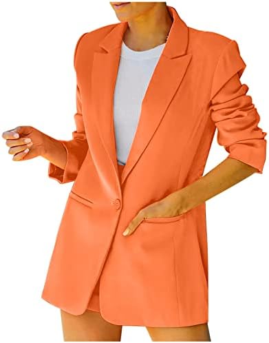 Moda otvorena prednja blejzer za žensku ležernu laganu košulju s jaknom s dugim rukavima Skrenite o ovratnik vanjsku odjeću