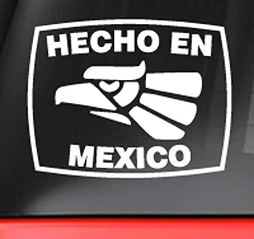 Naljepnica naljepnice Hecho En Mexico - Bijela 5 vinilna naljepnica za automobil, laptop