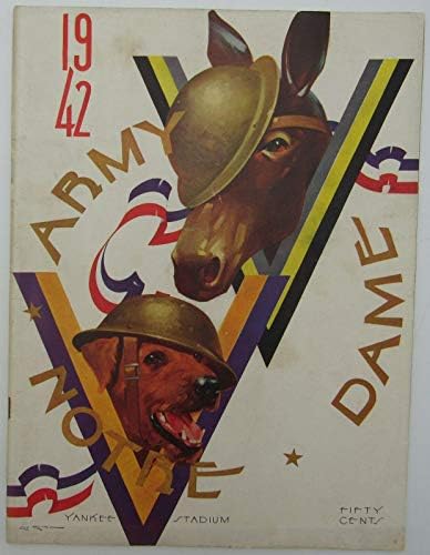 1942. Vojska vs. Notre Dame College Football Game Program 144490 - fakultetski programi