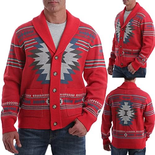 XXBR Pletene kardiganske jakne za muške, boho etnički stil s jednim grudima otvorenim prednjim ležernim labavim džemperom