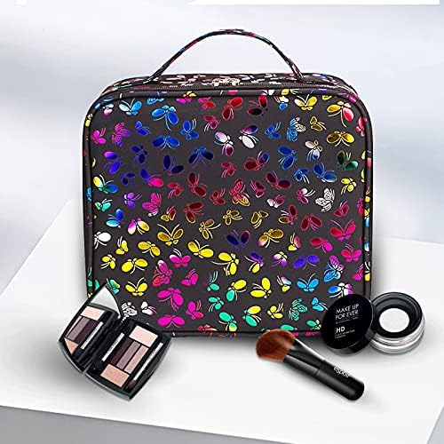 Darslyn za putničku torbu za šminkanje leptir make up kozmetički vlak Organizator kućišta za žene s podesivim odjeljcima