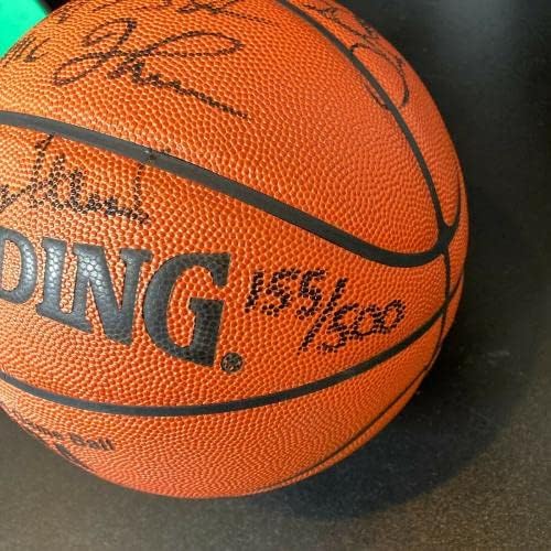 1986-87 Los Angeles Lakers NBA Champs tim potpisao košarku UDA gornje palube CoA - Košarka s autogramima