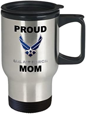 Šalica zrakoplovnih snaga - Šalica za vojna mama - Šalica za kavu ponosna zrakoplovna snaga - smiješne putničke šalice -