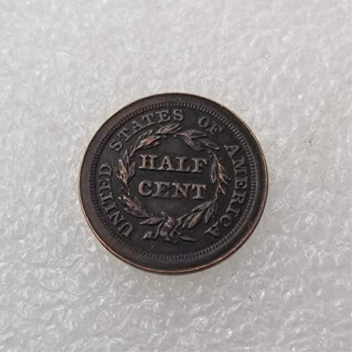 Kocreat Kopija 1851 U.S Hobo Coin - Polu centra srebrna replika Morgan Dollar Suvenir Coin Challenge Coin Lucky Coin