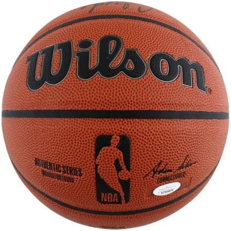 Rakete Hakeem Olajuwon & Clyde Drexler potpisali su Wilson NBA košarka JSA svjedok - Košarka s autogramima