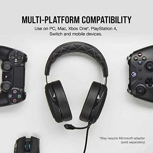 Corsair HS60 PRO - gaming slušalice s virtualnim surround zvukom 7.1 USB-DAC - Radi na PC, Xbox Series X, Xbox Series S,
