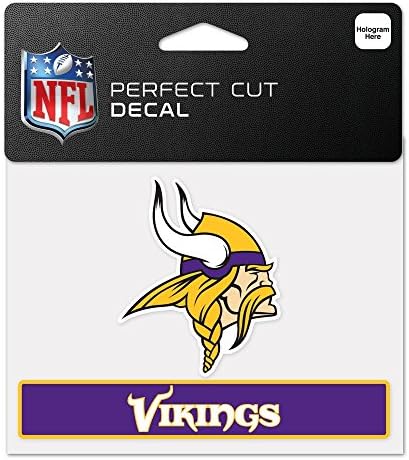 Wincraft NFL Minnesota Vikings WCR485866014 savršena naljepnica za rezanje boje, 4,5 x 5,75
