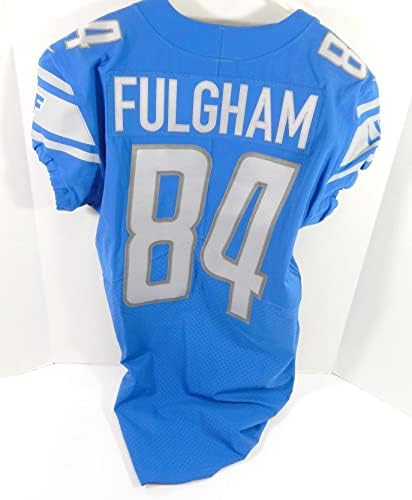 2019 Detroit Lions Travis Fulgham 84 Igra izdana Blue Jersey 40 54 - Nepotpisana NFL igra korištena dresova