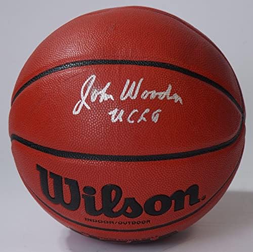 John Wooden potpisao UCLA Bruins košarka PSA/DNK CoA Autograph Ball Purdue 4627 - Autografirani fakultetske košarke