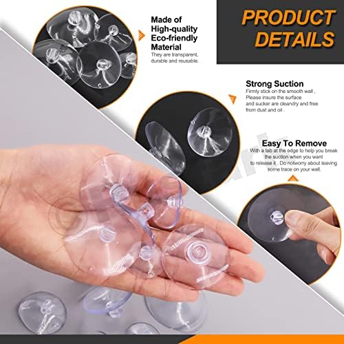 Rustark 80pcs 5 veličina Clear gumene usisne čaše postavljene prozirne jastučiće protiv kosojenja s rupama 25 mm 30 mm 35