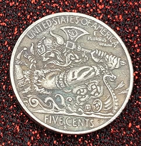 1915. Wanderer Bull Đavo Antique bakar Old Silver Commorative Coin Kopiranje ukrasa Zbirka poklona