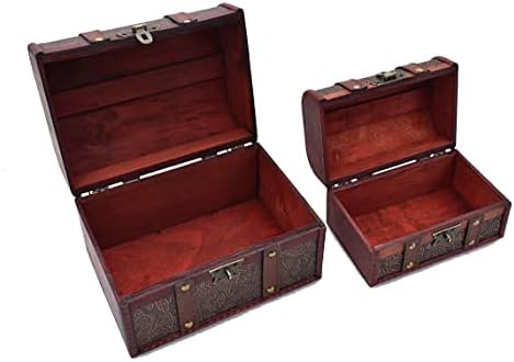 Jffcestore Vintage Box Box Box Wooden Veliki Organizator za skladištenje nakita za skladištenje s zaključavanjem za kuću,