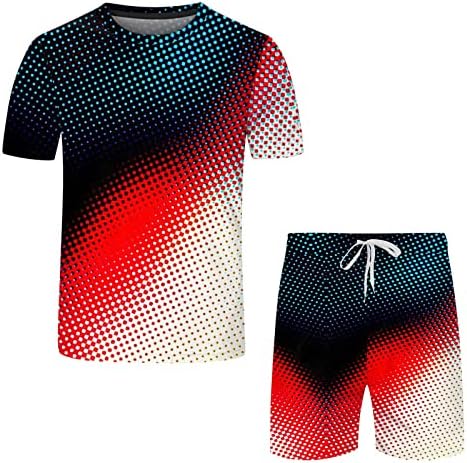 Muški sportski odijelo za slobodno vrijeme Udobno prozračno znoj koji apsorbira kratke kratke kratke hlače dva atletska odijela