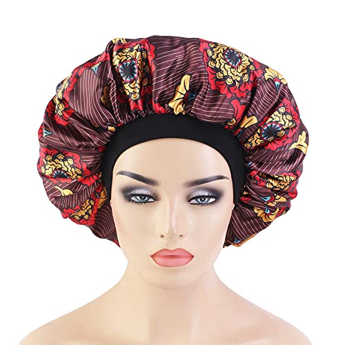 4 komada izuzetno veliki satenski poklopac afričke tiskane tkanine za njegu kose noćni kapica šešir dame turban bandane dvostruki