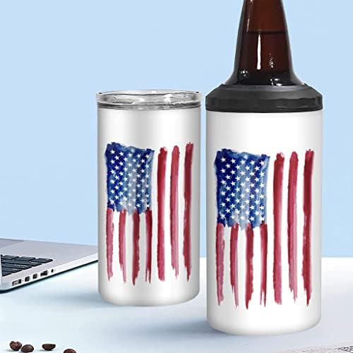 Americana izolirana Slim Can Cooler - Patriotic Can Cooler - Zastava izolirana Slim Can Cooler