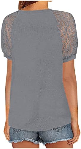 LitryCamev čipkaste vrhove za žene seksi ženske vrhove haljine ležerne košulje s kratkim rukavima modno labave osnovne majice