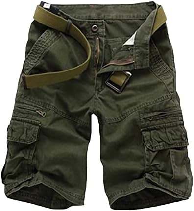 Muške planinarenje Twill Cargo kratke hlače casual više džepova Vanjske kratke hlače klasične opuštene fit pamučne kratke