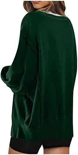 Nokmopo Žene božićni džemper casual modni dugi rukavi čvrste boje džepni džepni dukvica gornji pleteni pulover vrh