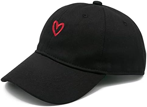 Yameize Cotton Rainbow Heart Baseball CAP - Tata kapica podesiva golf šešir za sunčanje s rupama za konjski rep unisex kapice