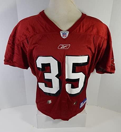 2002 San Francisco 49ers Jason Moore 35 Igra izdana Red Jersey XL DP23381 - Nepotpisana NFL igra korištena dresova