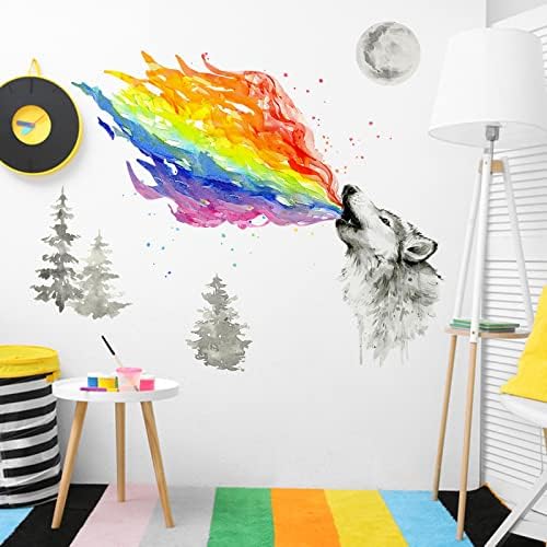 Zidne naljepnice, neutralni dekor dječje igraonice sa šumskim životinjama, ukrasi akvarela za dječju sobu, umjetnost spavaće